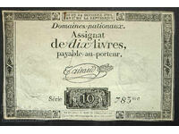 French Revolution France Assignat 10 Sols 1792