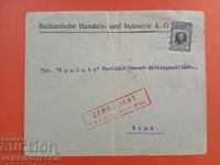 BULGARIA Plic călătorie Ferdinand 25 St. Cenzură