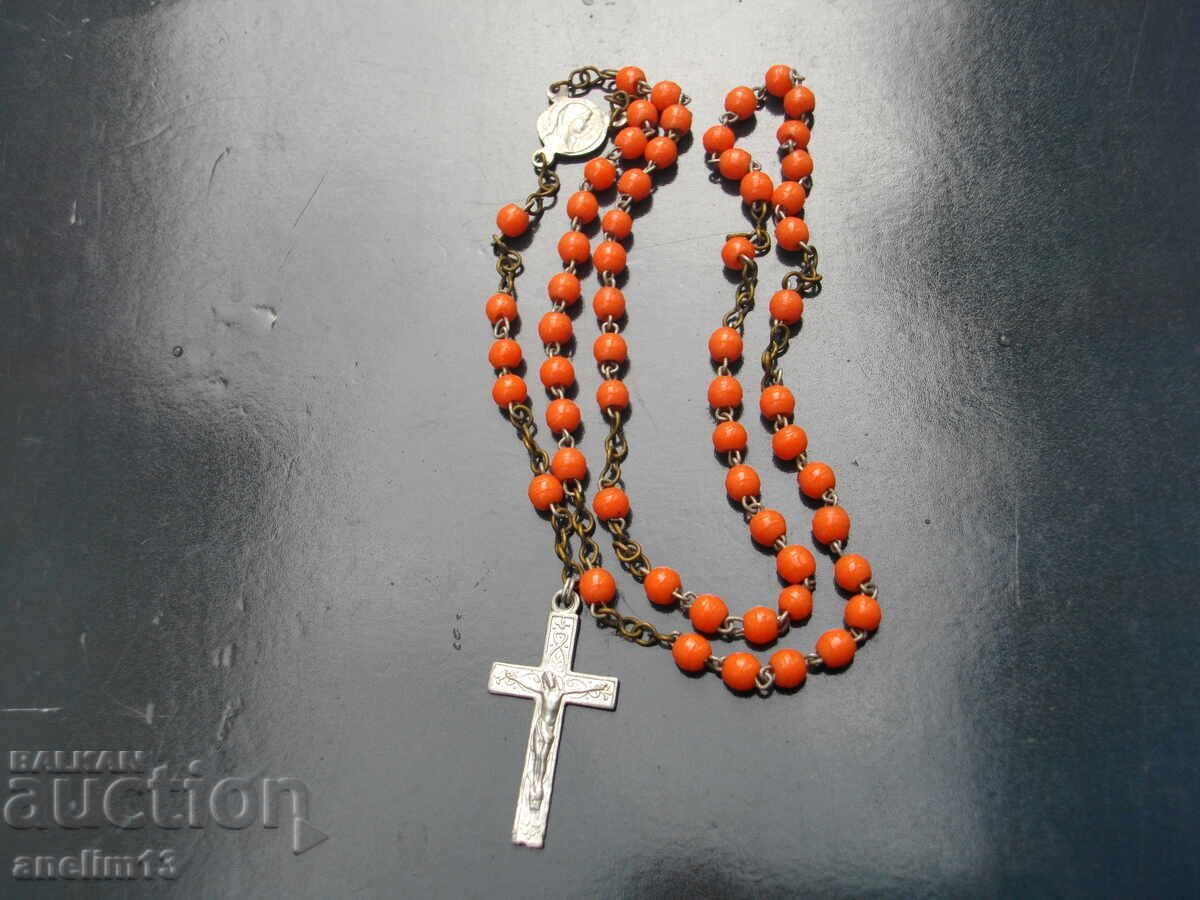 OLD PRAYER ROSARY CORAL with price 95.00 BGN | € 48.57