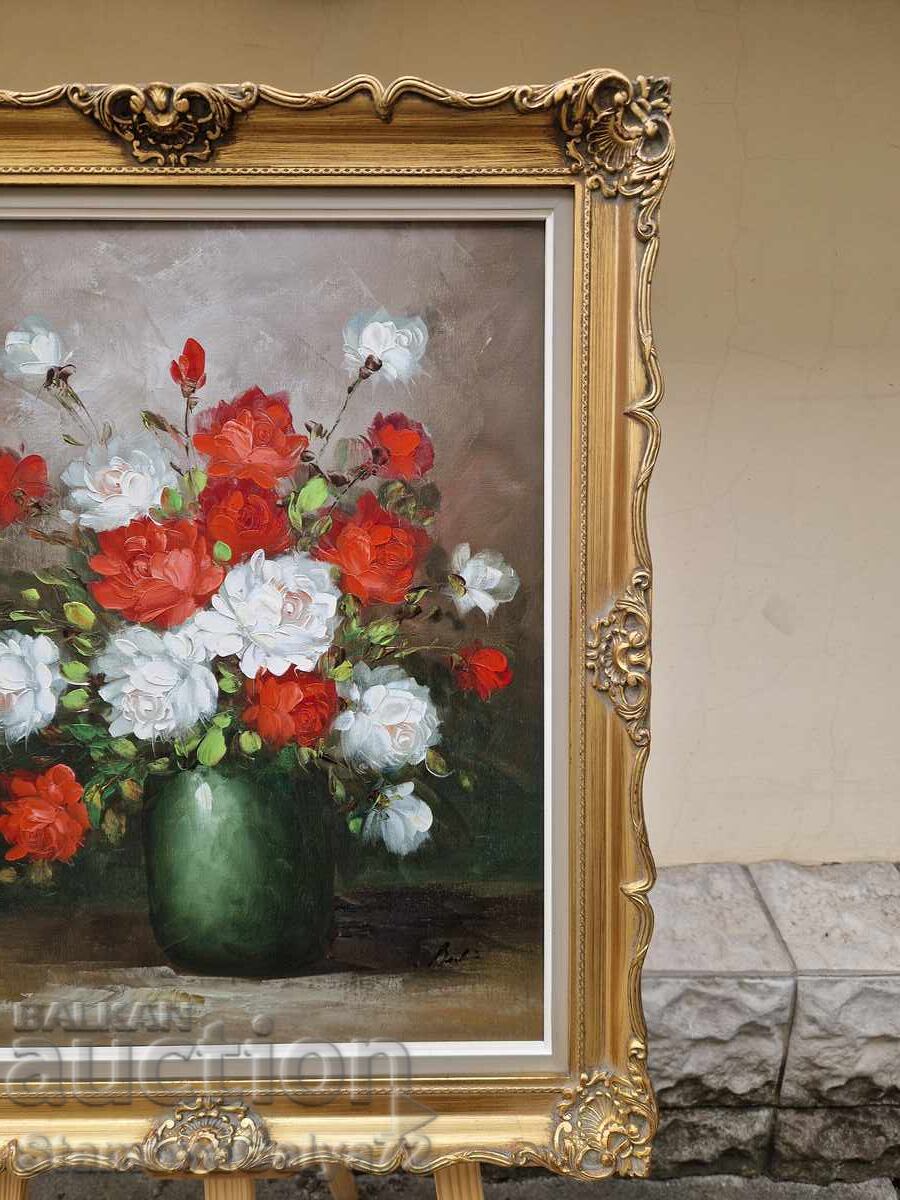 Livrarea Tablou olandez original, unic, ulei pe pânză Livrarea Tablou olandez original, unic, ulei pe pânză