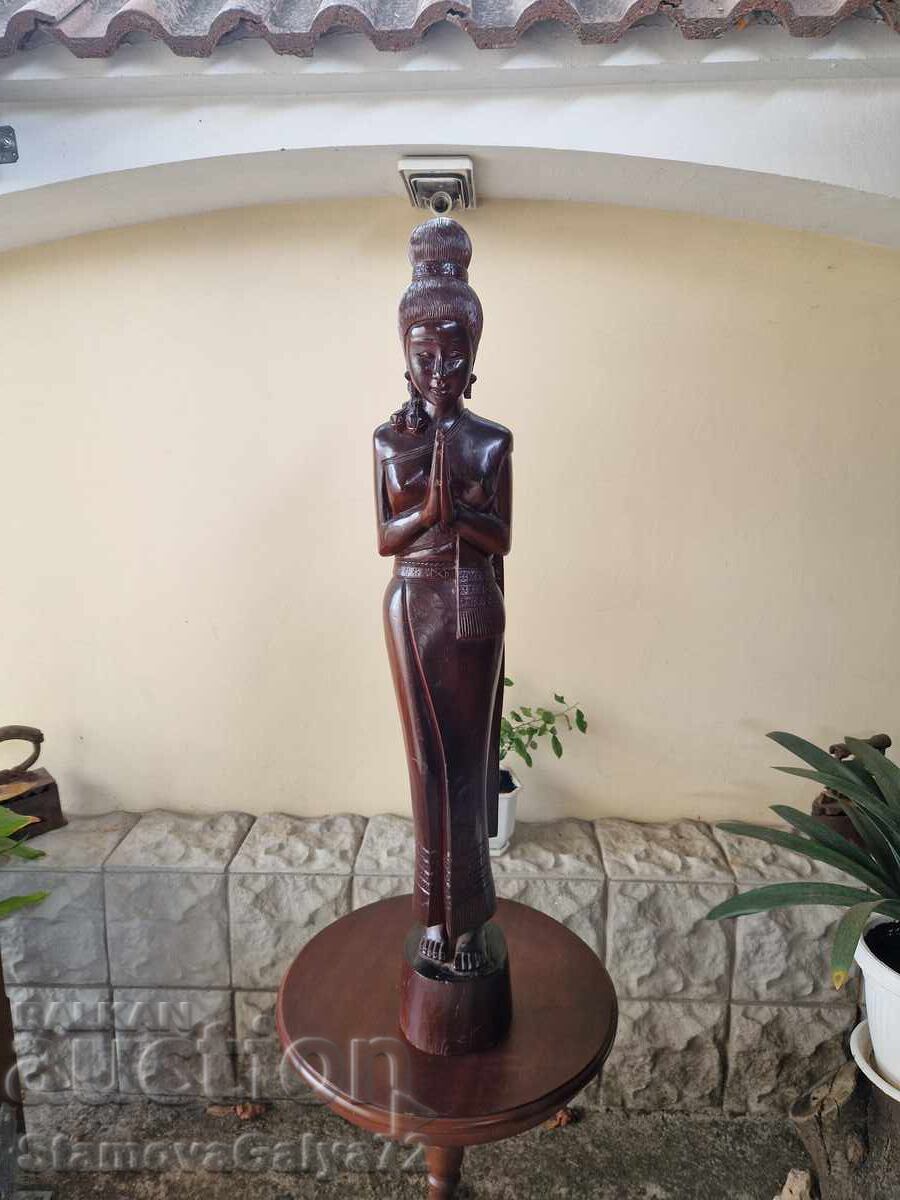 Beautiful large antique wooden figure statuette sculpture with price 288.00 BGN | € 147.25
