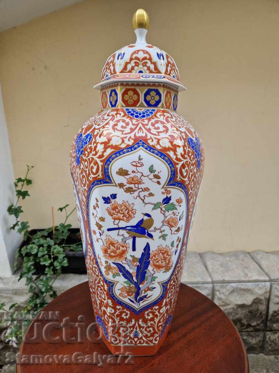 Licitație Urnă borcan KAISER din porțelan anticar, uriașă, unică