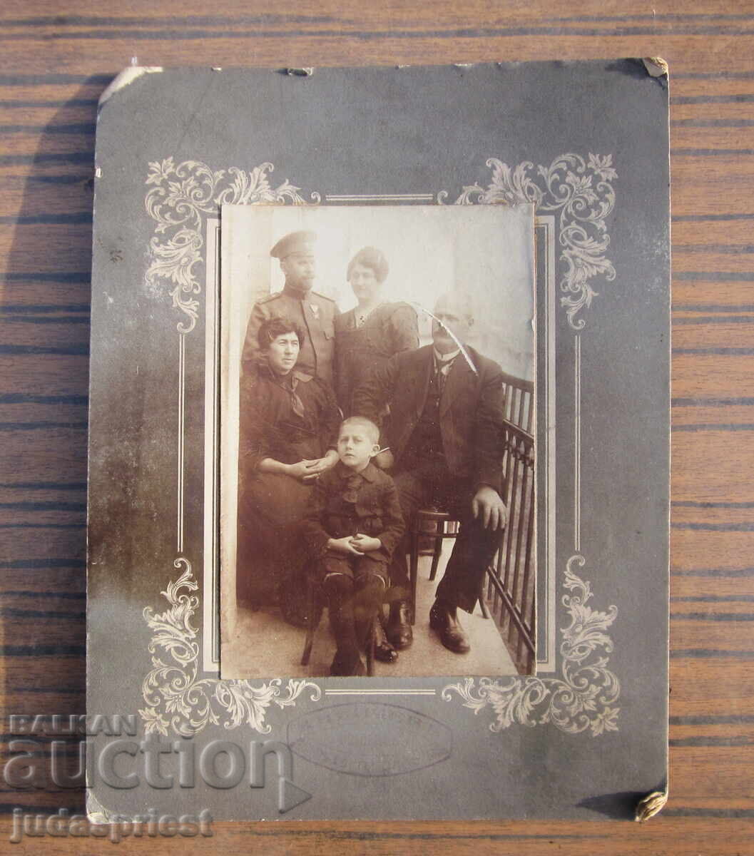 ΠΣΒ Βασίλειο Βουλγαρίας στρατιωτική φωτογραφία με αξιωματικό σε χαρτόνι ΠΣΒ Βασίλειο Βουλγαρίας στρατιωτική φωτογραφία με αξιωματικό σε χαρτόνι