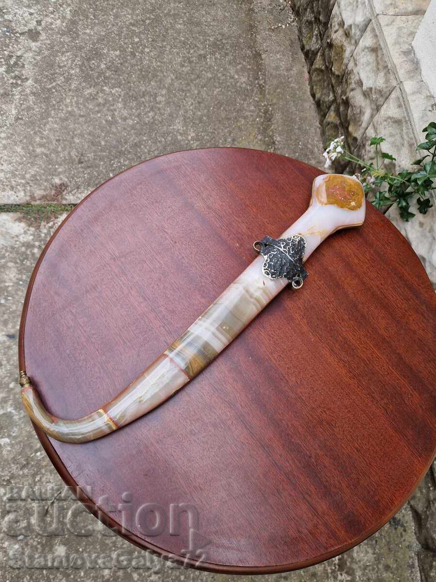 Cuțit arab superb hanjar kama onix - 5 Cuțit arab superb hanjar kama onix - 5