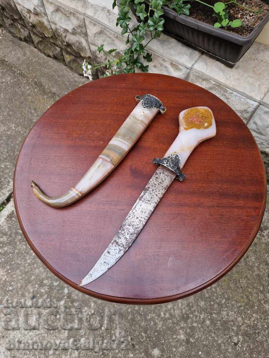 Cuțit arab superb hanjar kama onix - 6