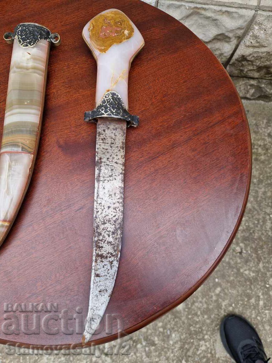 Cuțit arab superb hanjar kama onix - 7