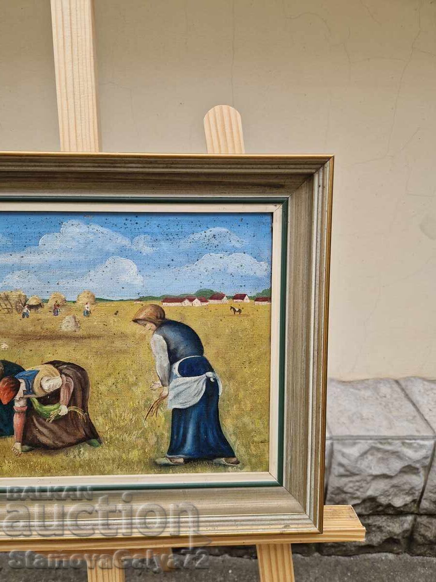 Παράδοση Εξαιρετικός, πολύ παλιός βελγικός πίνακας ζωγραφικής με λάδι σε καμβά Παράδοση Εξαιρετικός, πολύ παλιός βελγικός πίνακας ζωγραφικής με λάδι σε καμβά