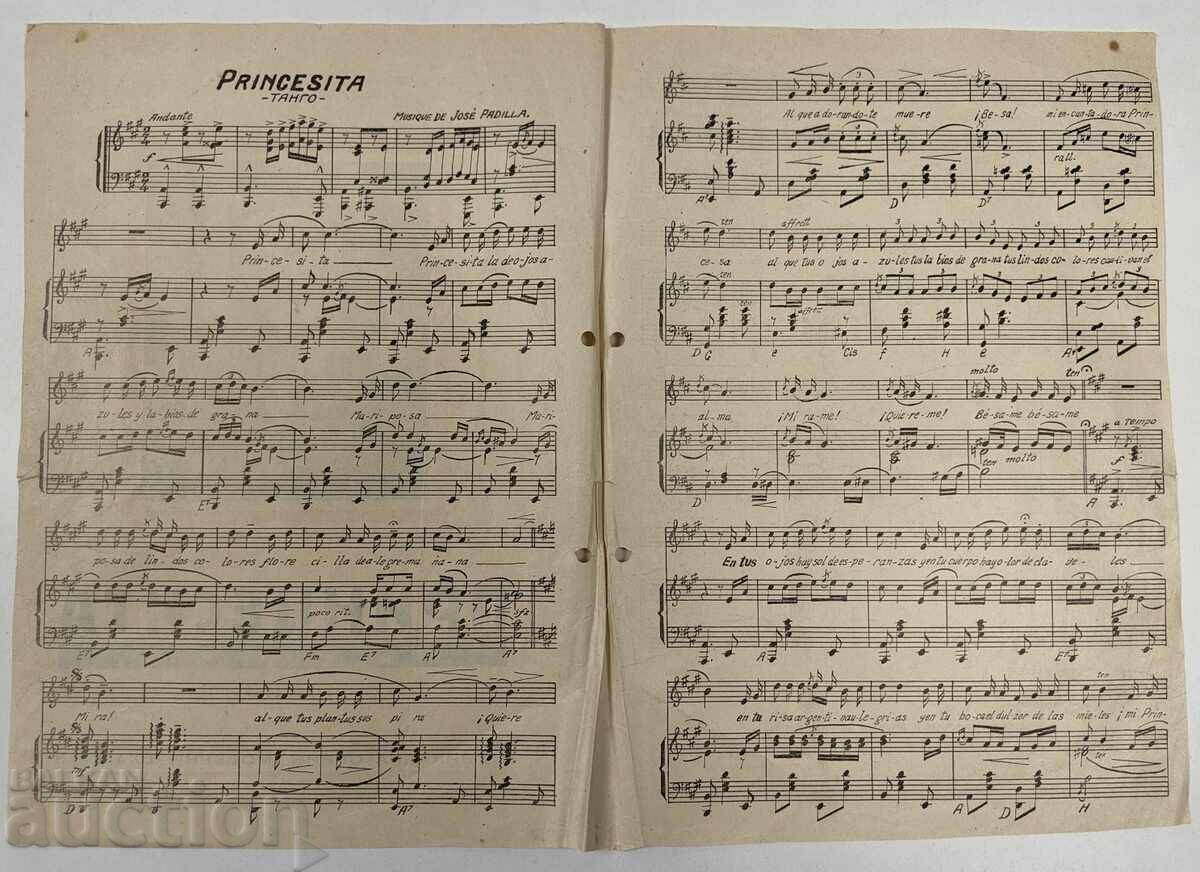 Princess Tango Sheet Music with price 12.00 BGN | € 6.14