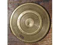 Veche cutie de pudră din alamă cu oglindă