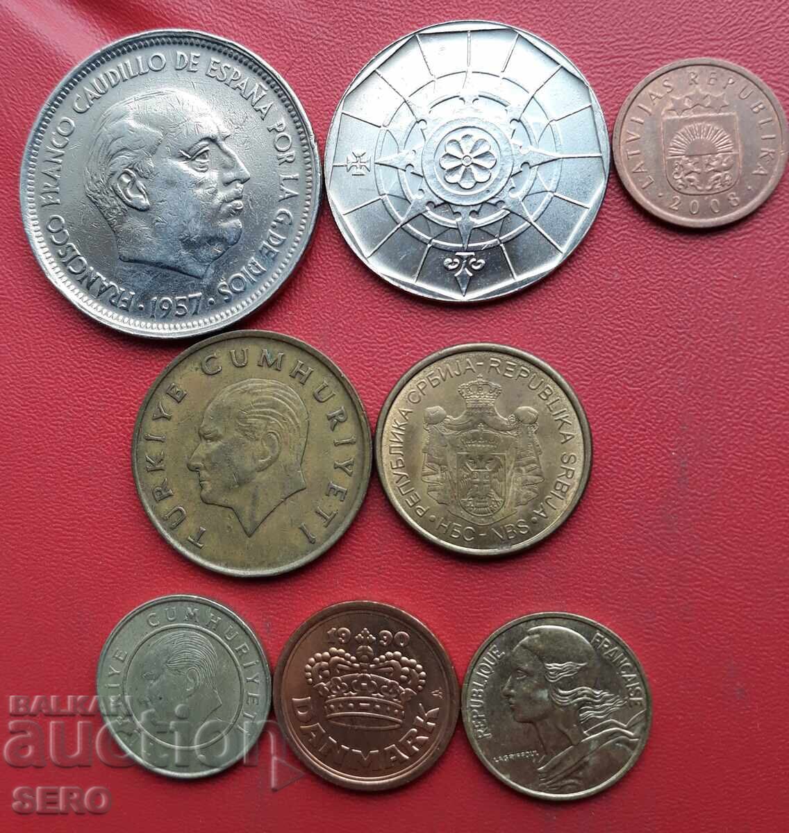 Mixed lot of 8 coins with price 1.01 BGN | € 0.52