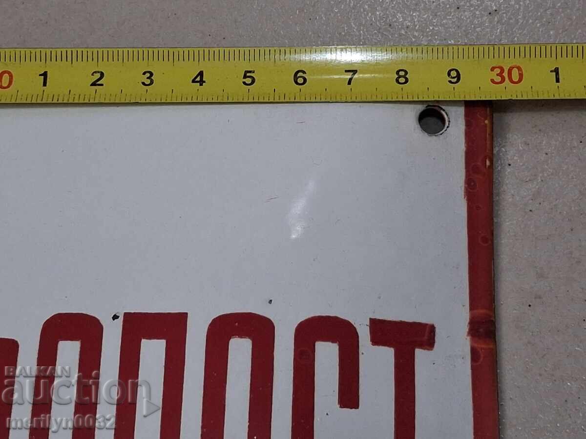 Delivery of Enamelled social sign "Exemplary transformer station" sign