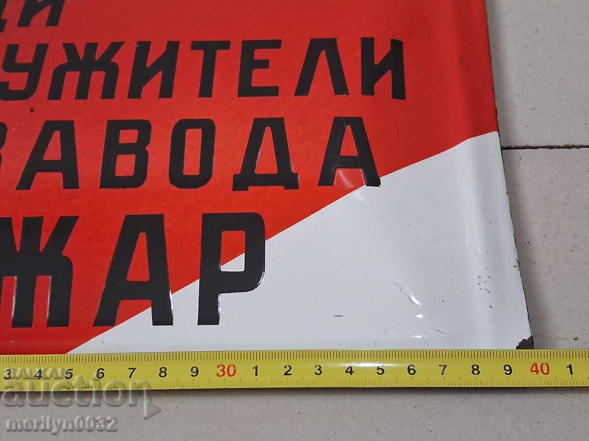 Delivery of Enamelled Social Sign "Protect the Factory from Fire" Enamel Sign