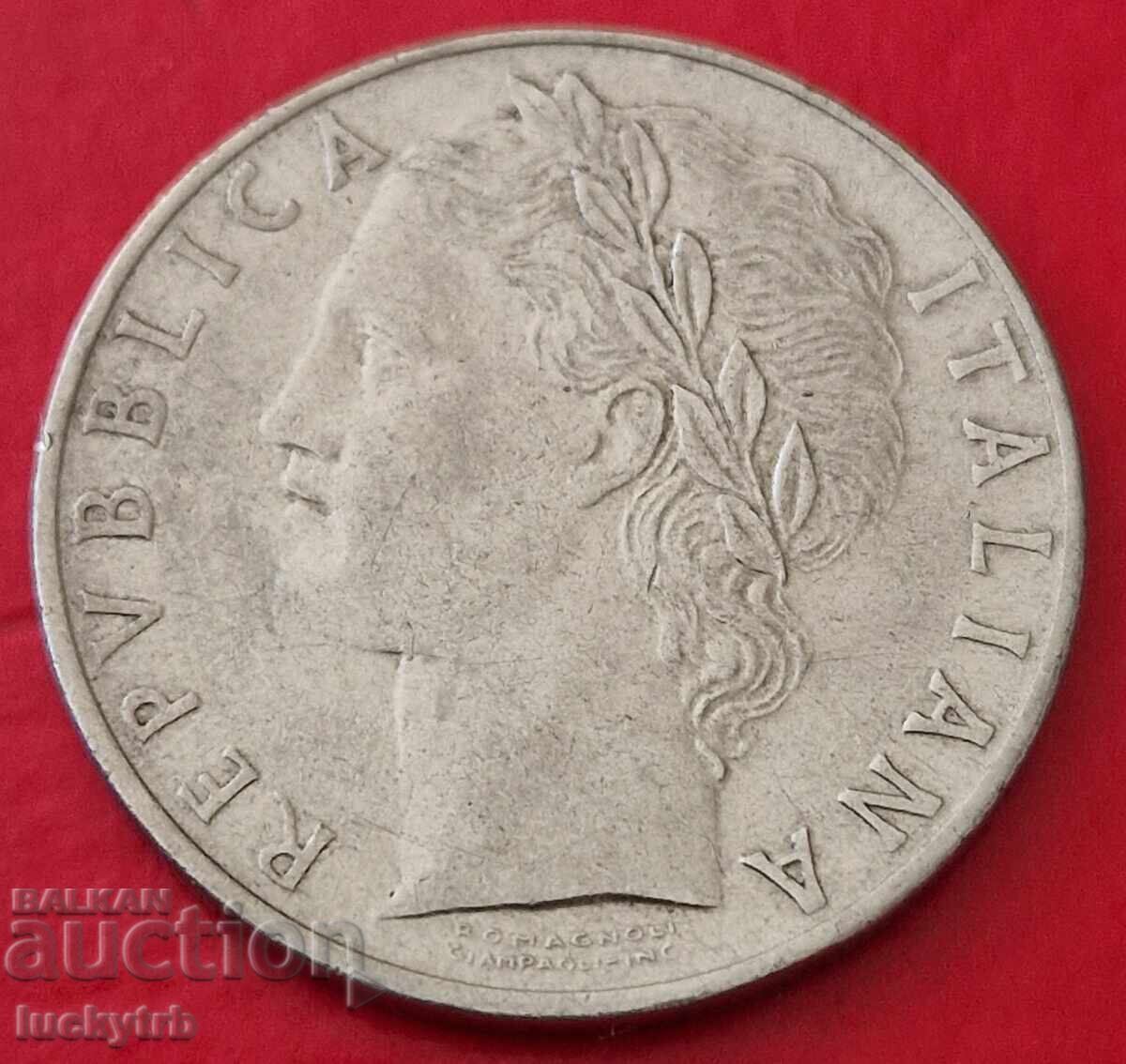 100 lire 1957 - Italia cu preț € 0.30 | 0.59 BGN