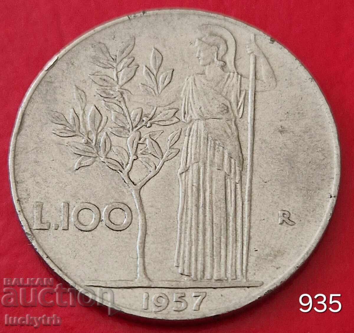 100 lire 1957 - Italia