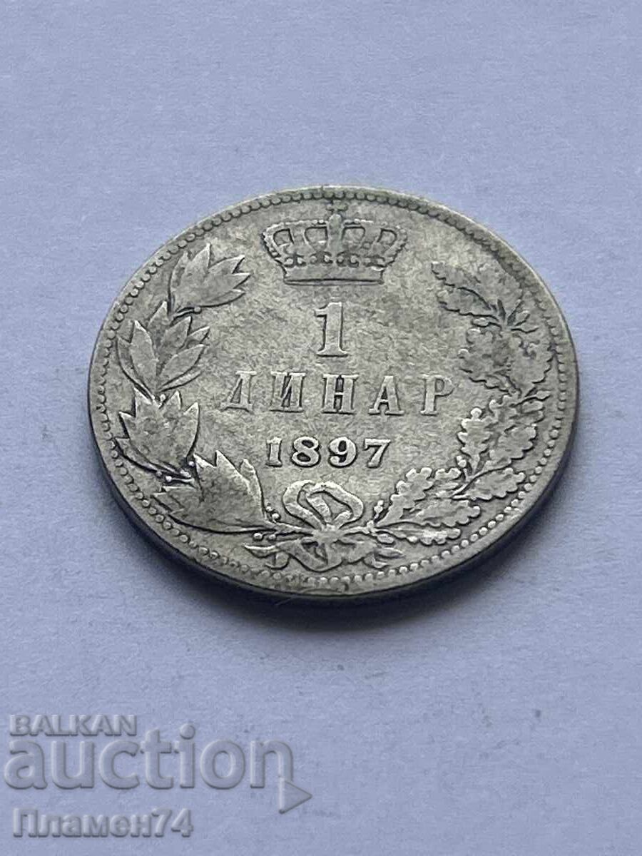 1 Dinar 1897 Serbia 1 Dinar 1897 Serbia