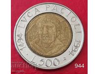 500 lire 1994 - Italy - Luca Pacioli
