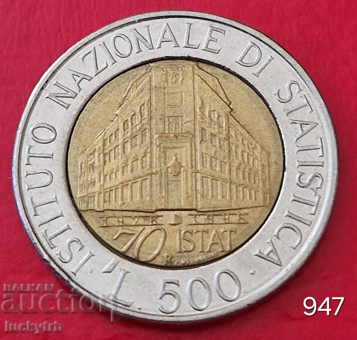 500 lira 1996 - Italy-70. National Statistical Institute