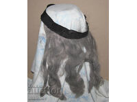 Wig half-wig for witch, old woman, on elastic
