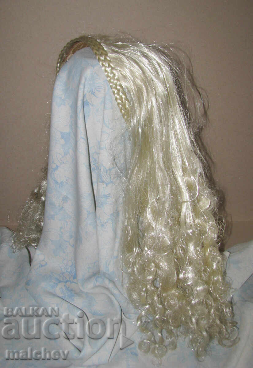 Wig made of artificial hair 70 cm, for a headband, in good condition - 5 Wig made of artificial hair 70 cm, for a headband, in good condition - 5