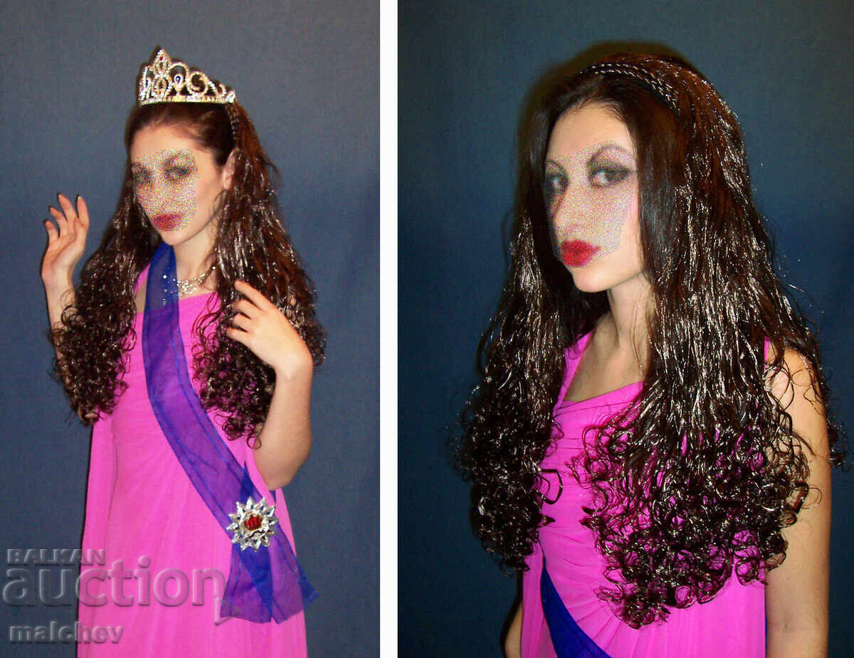 Perucă din păr sintetic 60 cm, pe diademă - 7 Perucă din păr sintetic 60 cm, pe diademă - 7