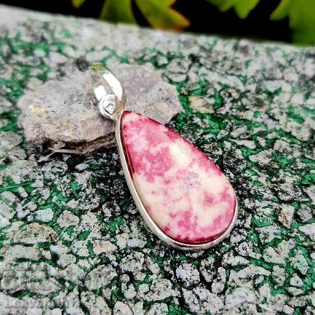 Auction Silver pendant with Thulite Auction Silver pendant with Thulite