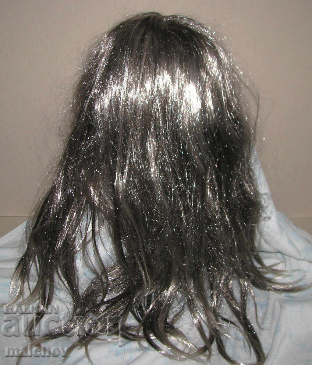 Доставка на Перука от изкуствена коса 75 см прошарена на кичури, отлична