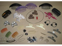 Lot of hairpins, clips, combs, hair ties, excellent