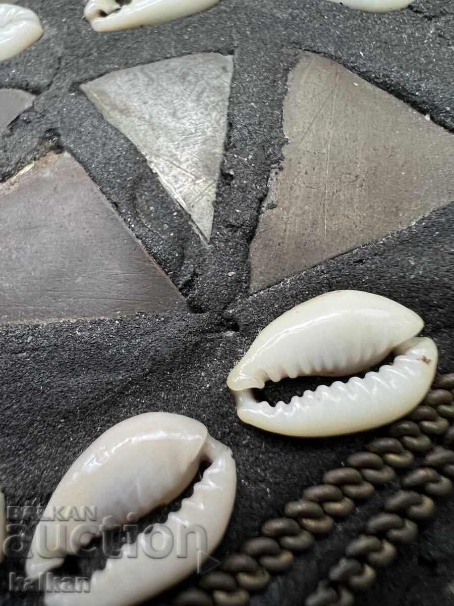 Αφρικανική μάσκα αυθεντική σπάνια Διάμετρος 34 εκ - 6