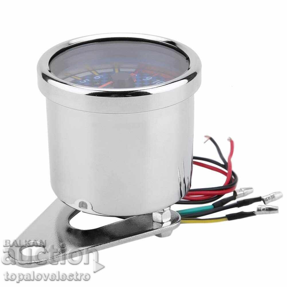 Licitație NOU! Tahometru universal pentru motociclete cu iluminare LED, D