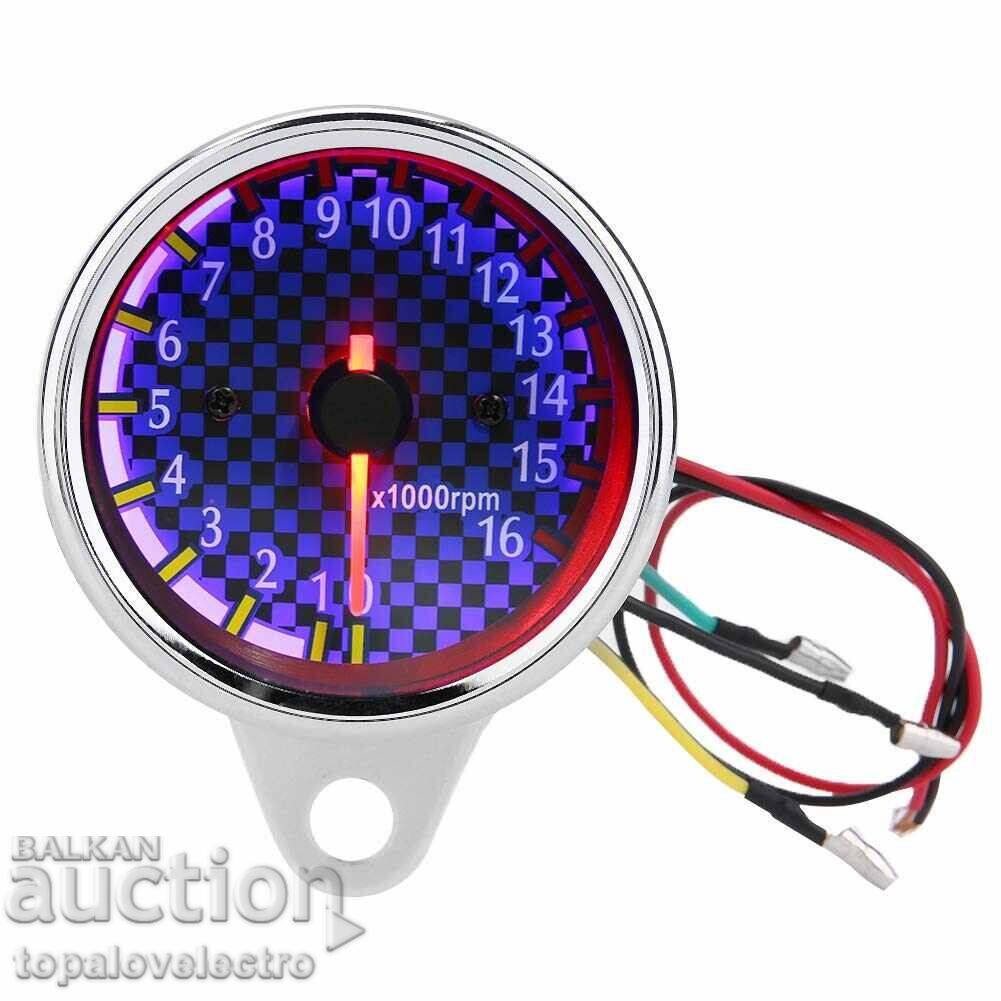 NOU! Tahometru universal pentru motociclete cu iluminare LED, D