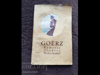 GOERZ 1921 Catalog german pentru aparate foto și articole