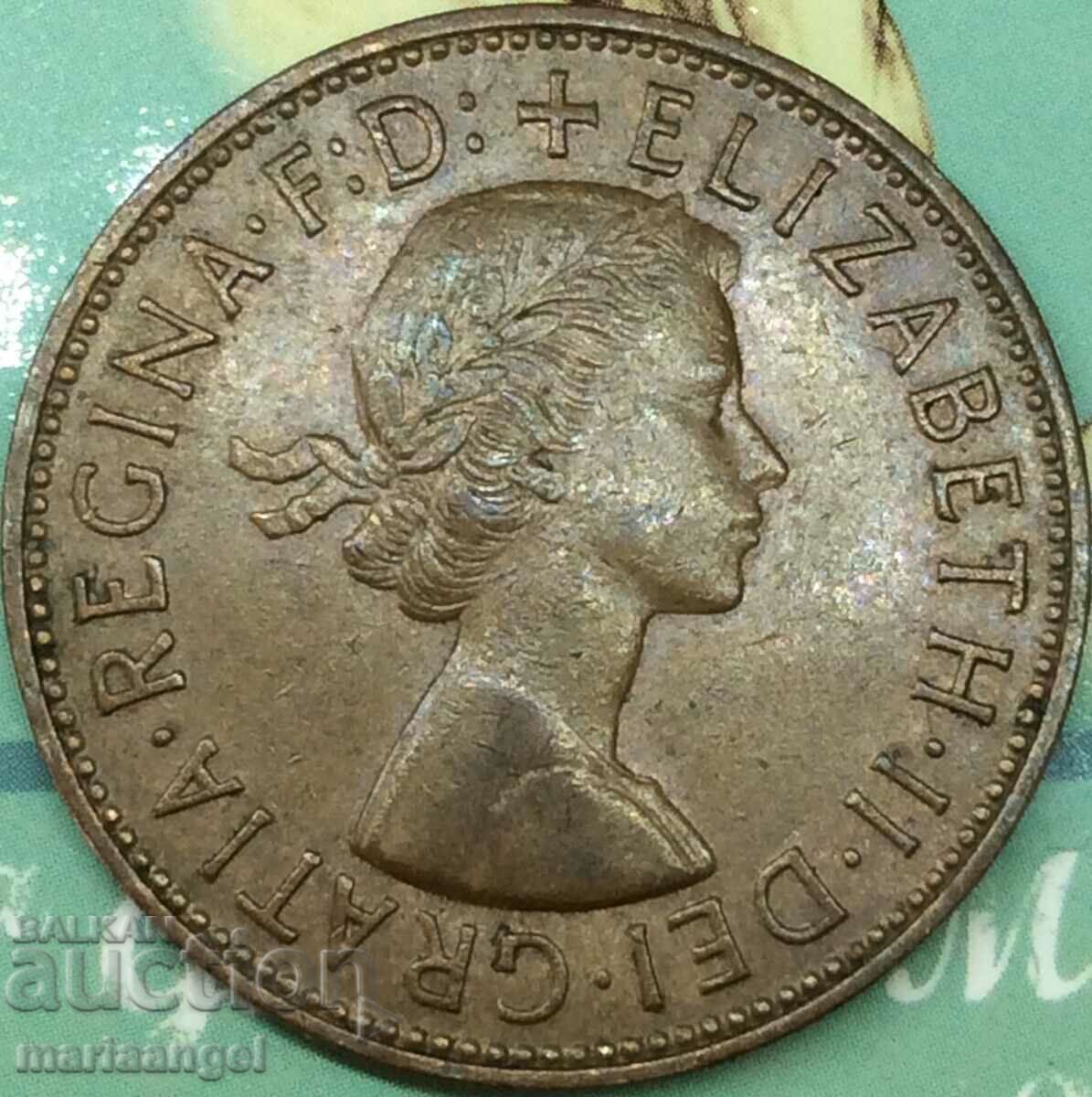 Μεγάλη Βρετανία 1 πένα 1963 30 χλστ. χάλκινο με τιμή 2.01 BGN | € 1.03