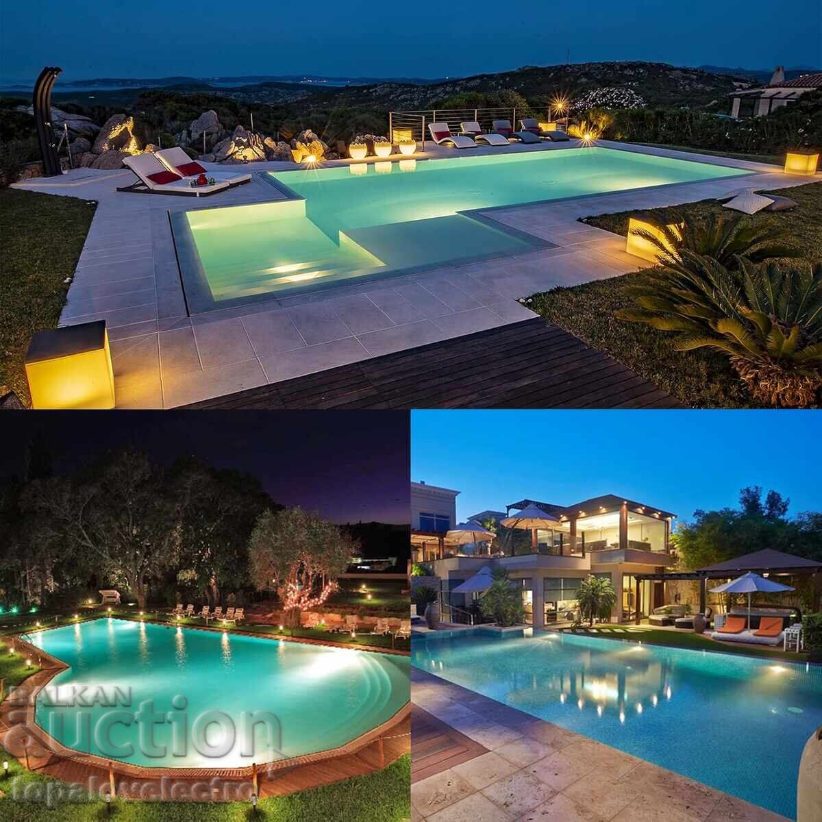 ΝΕΟ! Εξαιρετικά λεπτός LED Προβολέας για πισίνα, IP68, 2800lm, 35W - 6