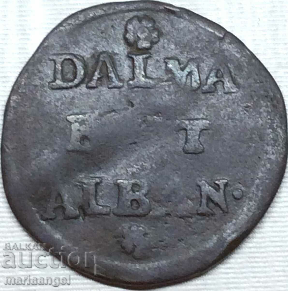 Licitație 2 Soldi Veneția pentru Dalmația și Albania "Leul" 6,35g Licitație 2 Soldi Veneția pentru Dalmația și Albania "Leul" 6,35g