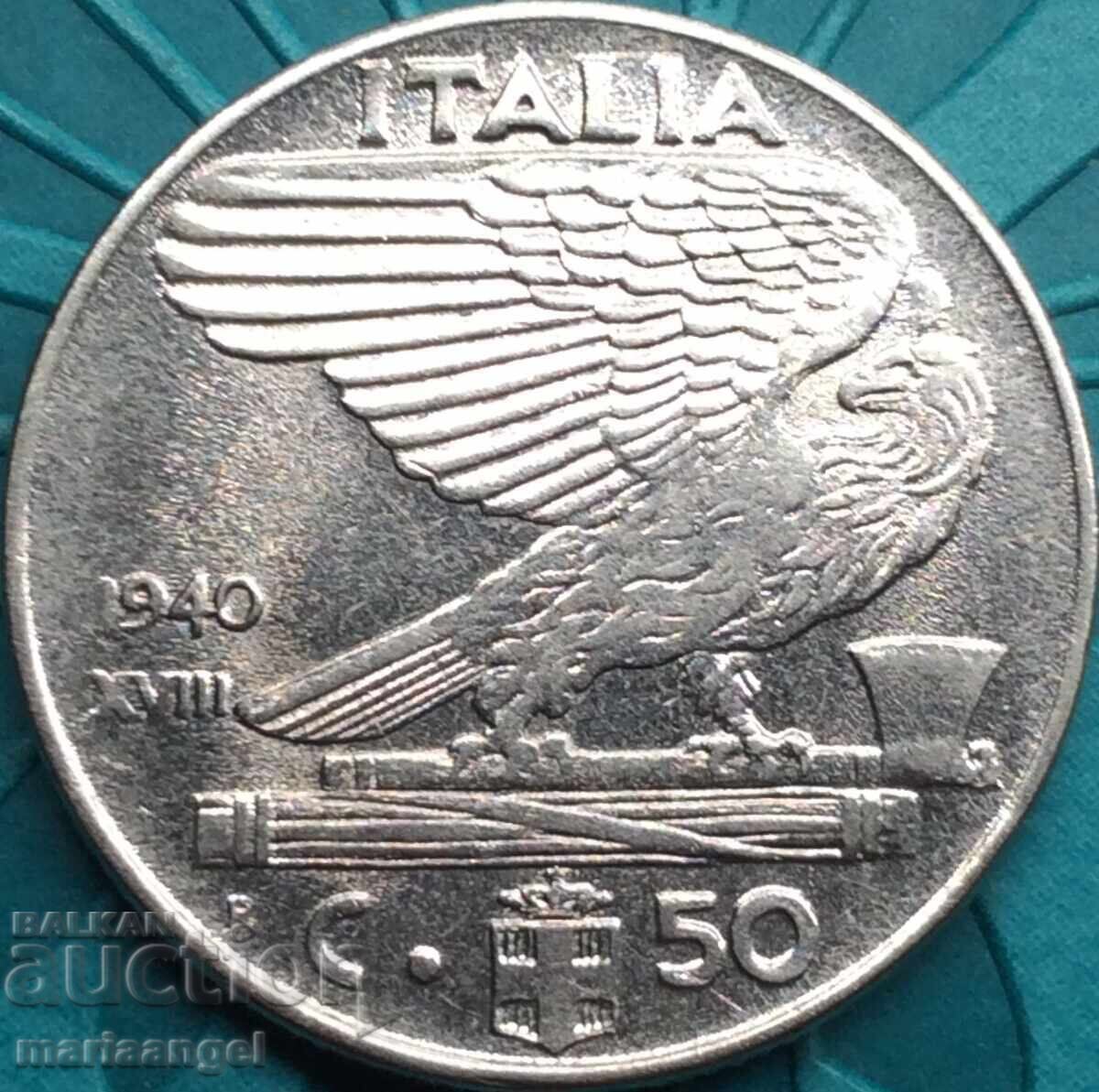 50 centesimi 1940 Ιταλία Αετός - φασισμός - 5