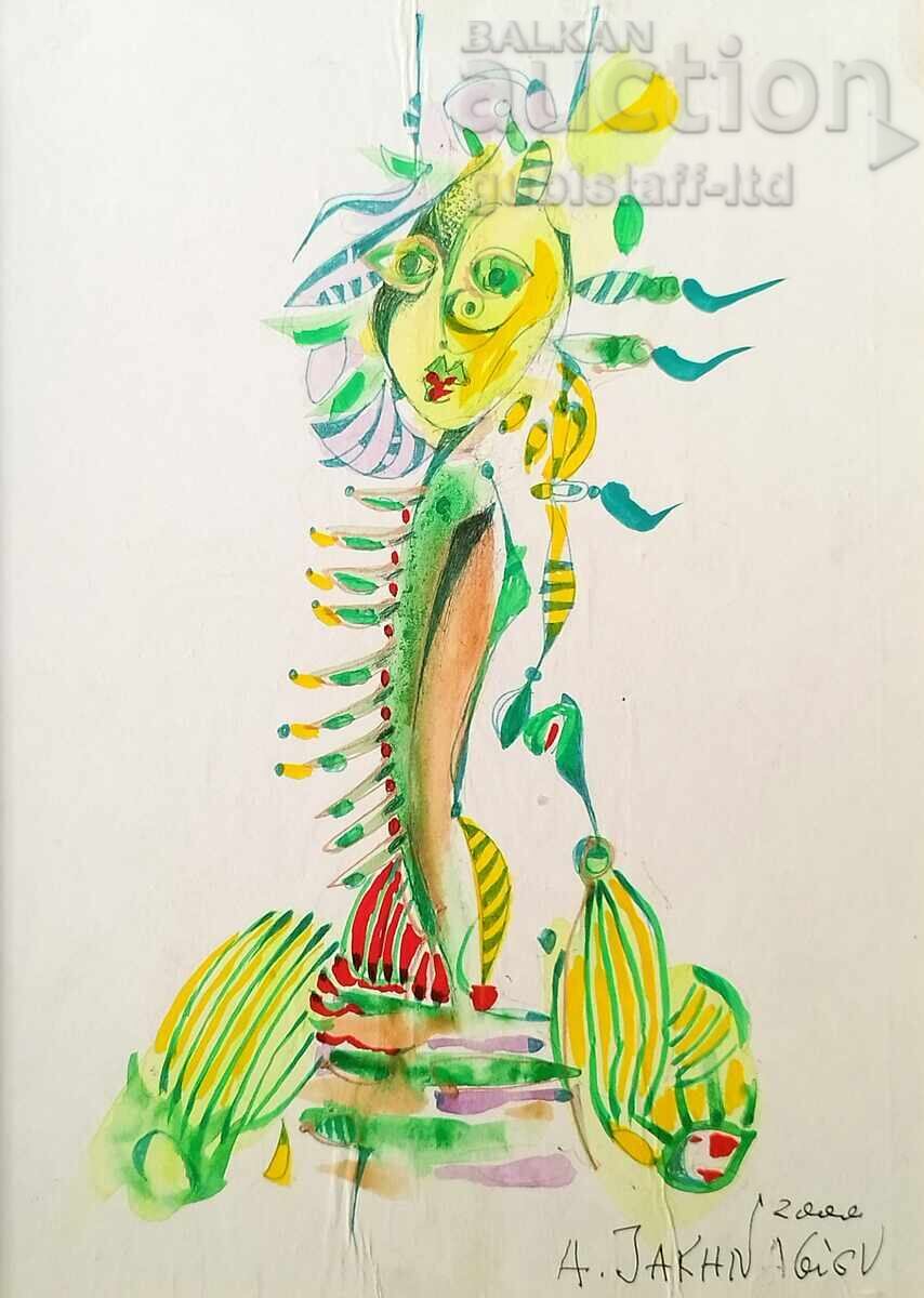 Painting, figure, artist I. Yakhnadzhiev, 2000 with price € 90.00 | 176.03 BGN Painting, figure, artist I. Yakhnadzhiev, 2000 with price € 90.00 | 176.03 BGN