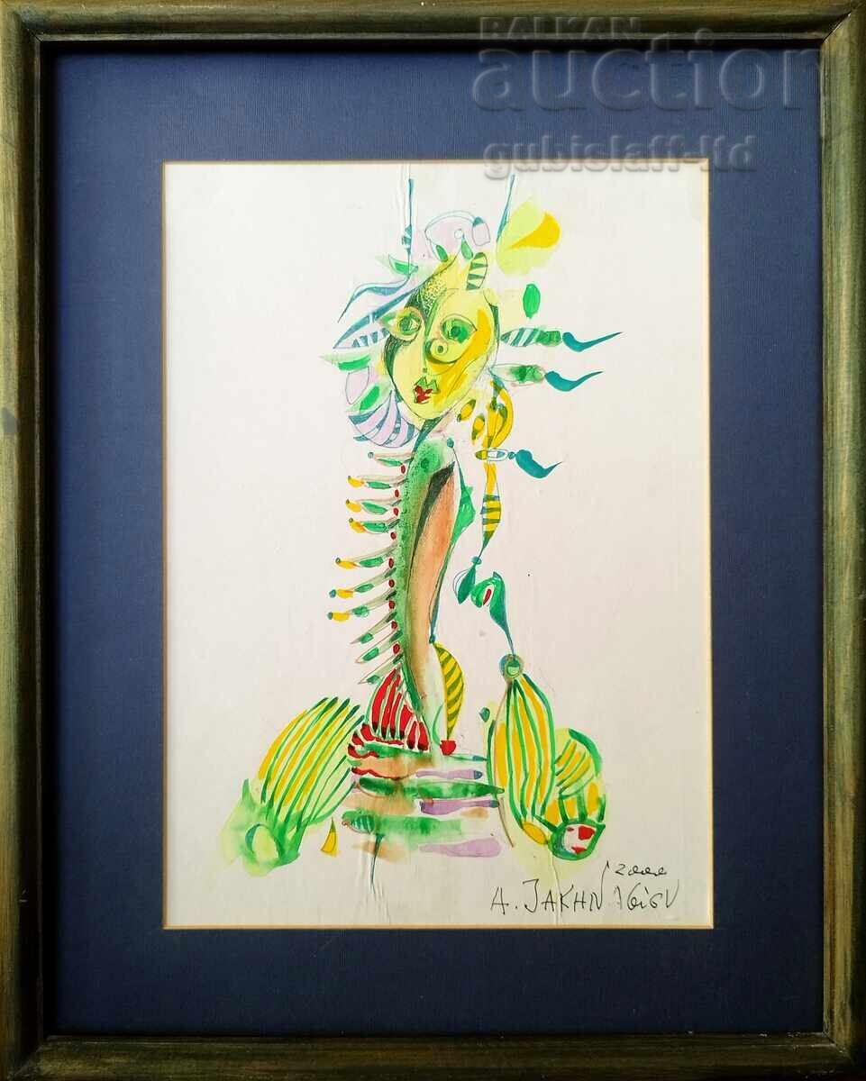 Painting, figure, artist I. Yakhnadzhiev, 2000 Painting, figure, artist I. Yakhnadzhiev, 2000