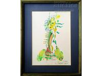 Tablou, figură, pict. I. Yahnadzhiev, 2000