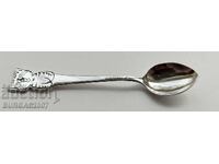 Linguriță de argint pentru copil, pisică, 925, 10.5 gr