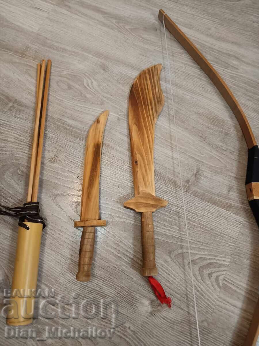Lot of wooden toy weapons with price € 5.00 | 9.78 BGN Lot of wooden toy weapons with price € 5.00 | 9.78 BGN