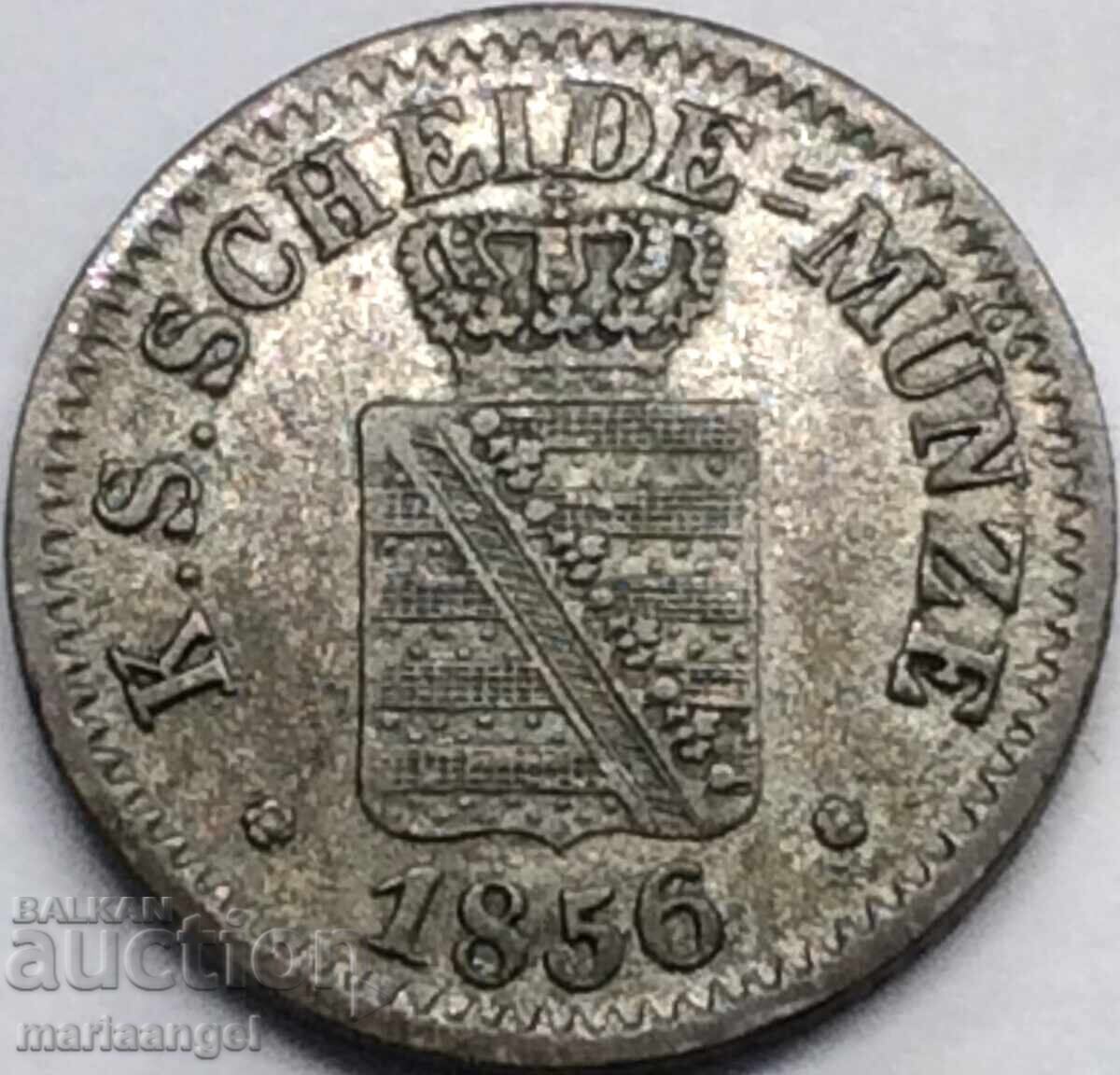 Саксония 1 нов грош 10 пфенига 1856 Германия сребро с цена 44.00 лв. | € 22.50