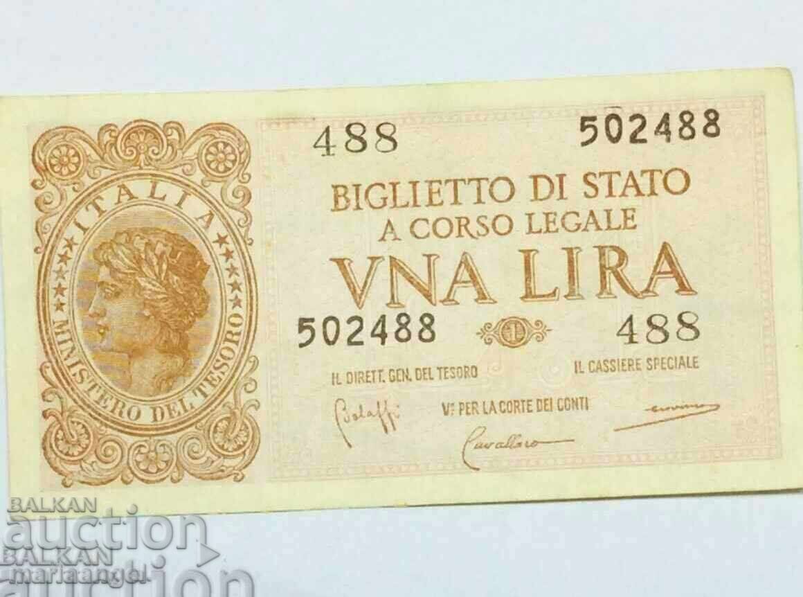 Italy 1 Lira 1944 November 23 Victor Emmanuel III (1904-1946) - 5