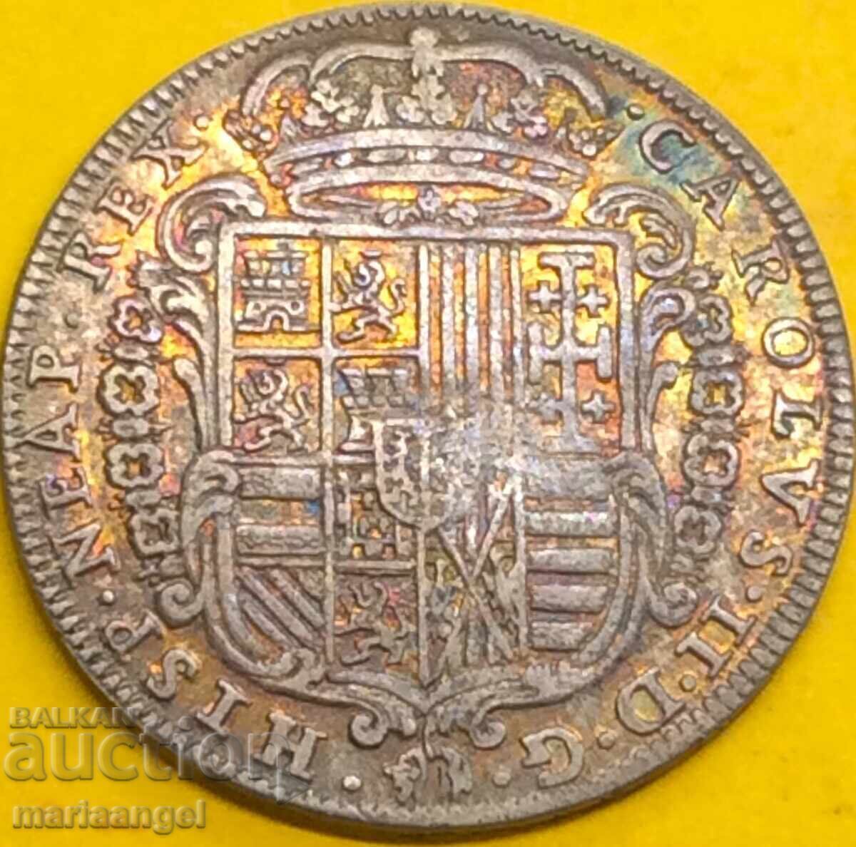 20 grani Tari 1684 Italia Regatul Neapolelui Carol II argint cu preț 212.00 BGN | € 108.39