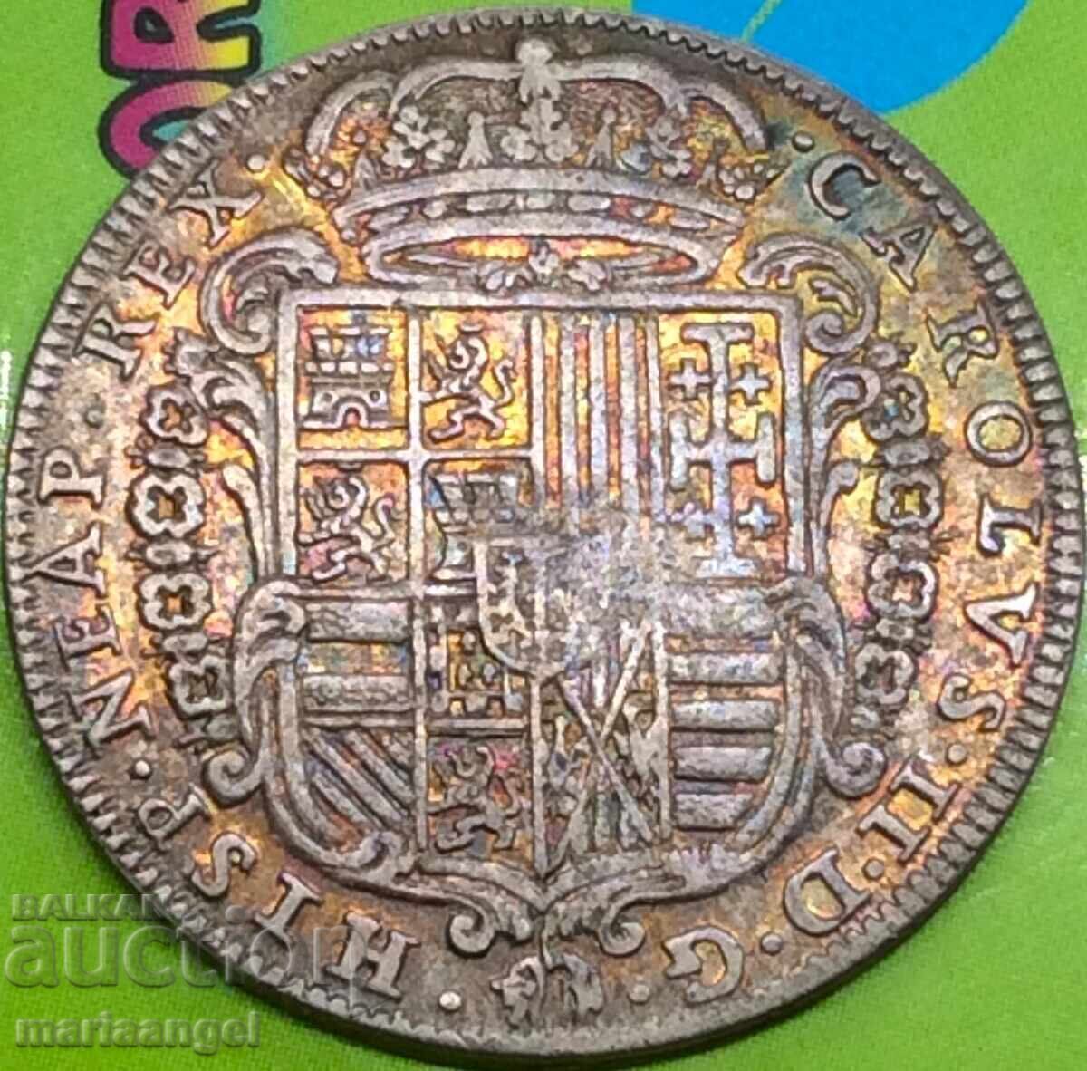 20 grani Tari 1684 Italia Regatul Neapolelui Carol II argint - 6
