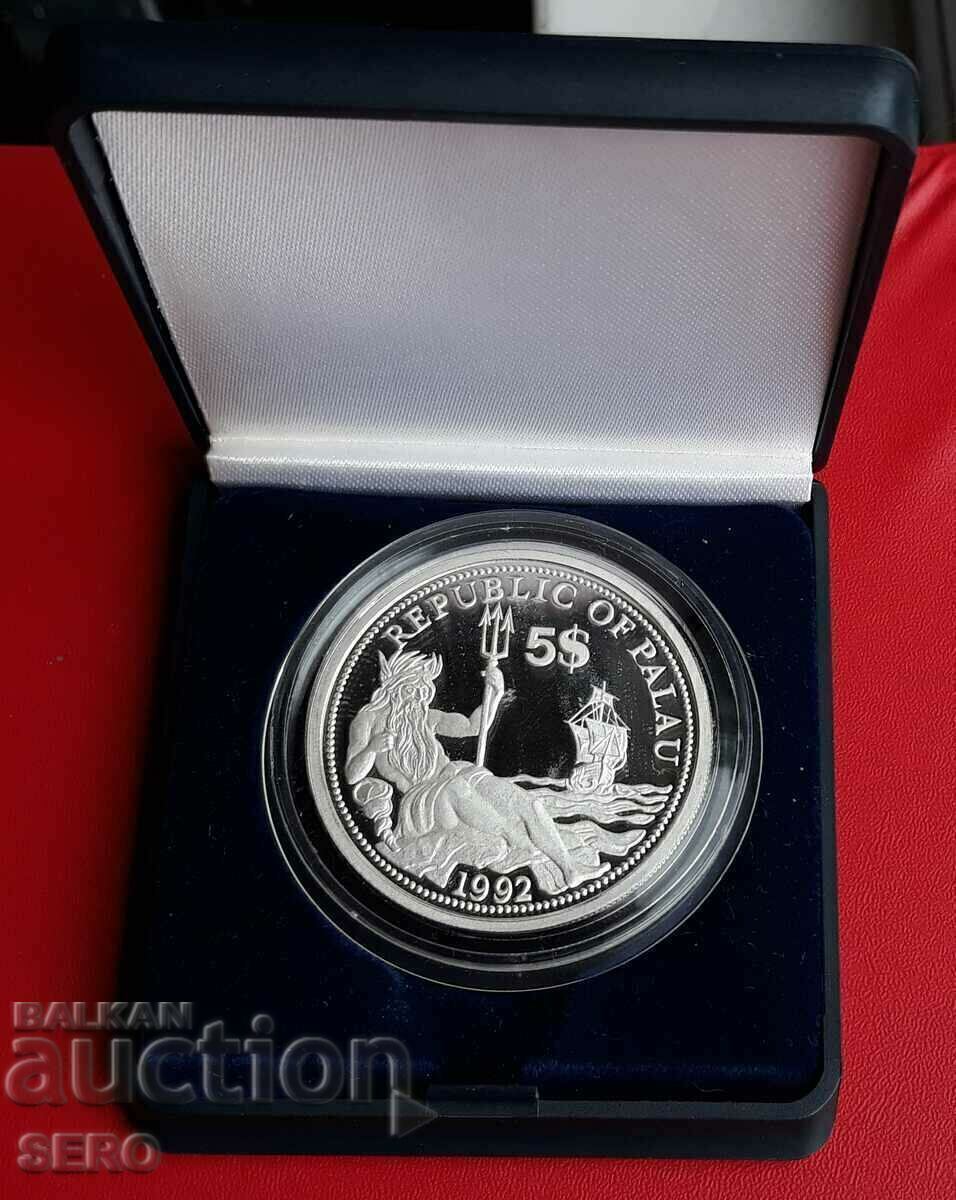 Insula Palau-5 USD 1992-Conservare marine cu preț 115.00 BGN | € 58.80 Insula Palau-5 USD 1992-Conservare marine cu preț 115.00 BGN | € 58.80