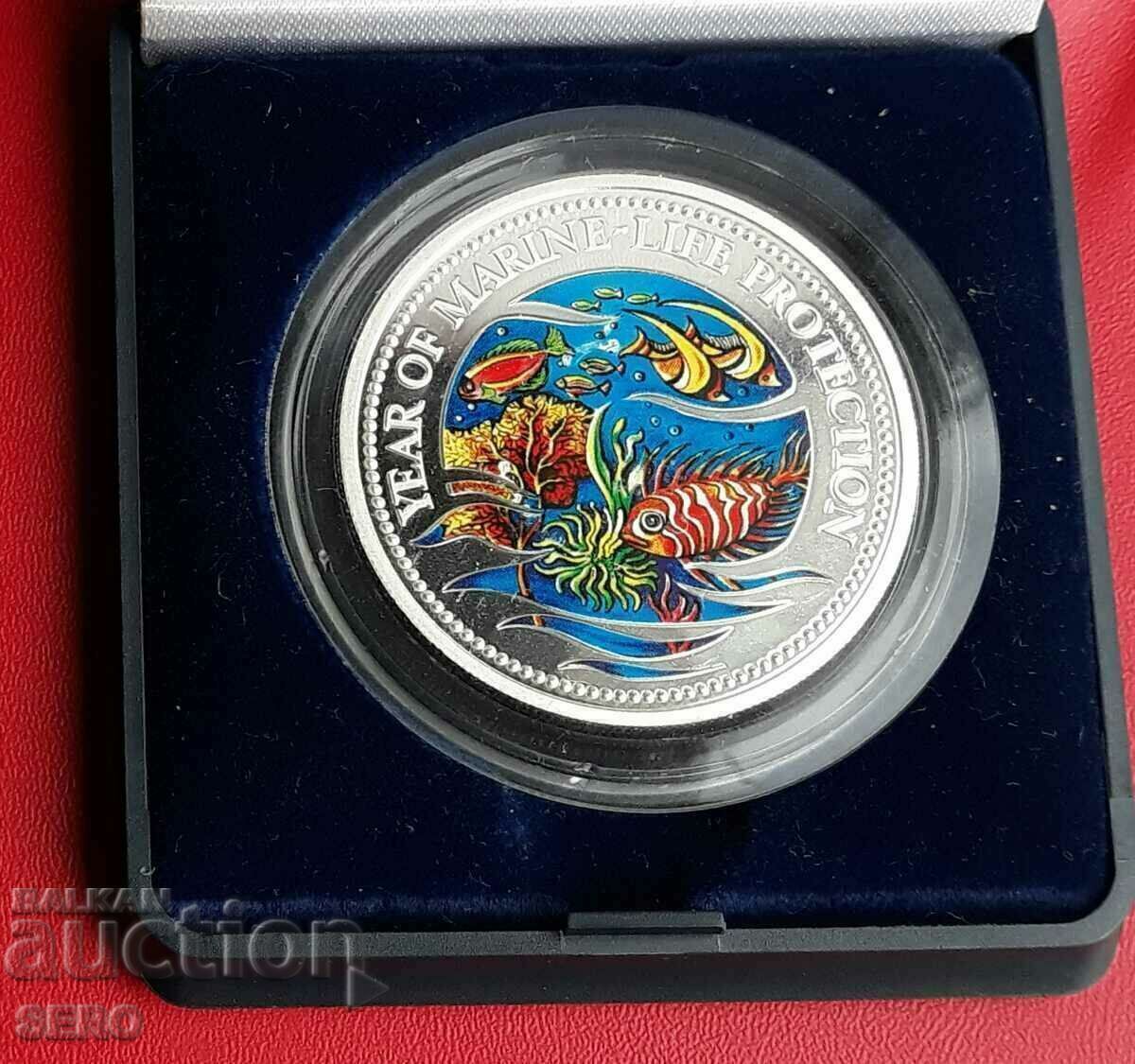 Insula Palau-5 USD 1992-Conservare marine Insula Palau-5 USD 1992-Conservare marine