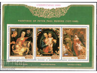 1986 О-ви Кук. Коледа - Картини от Петер Паул Рубенс. Блок.