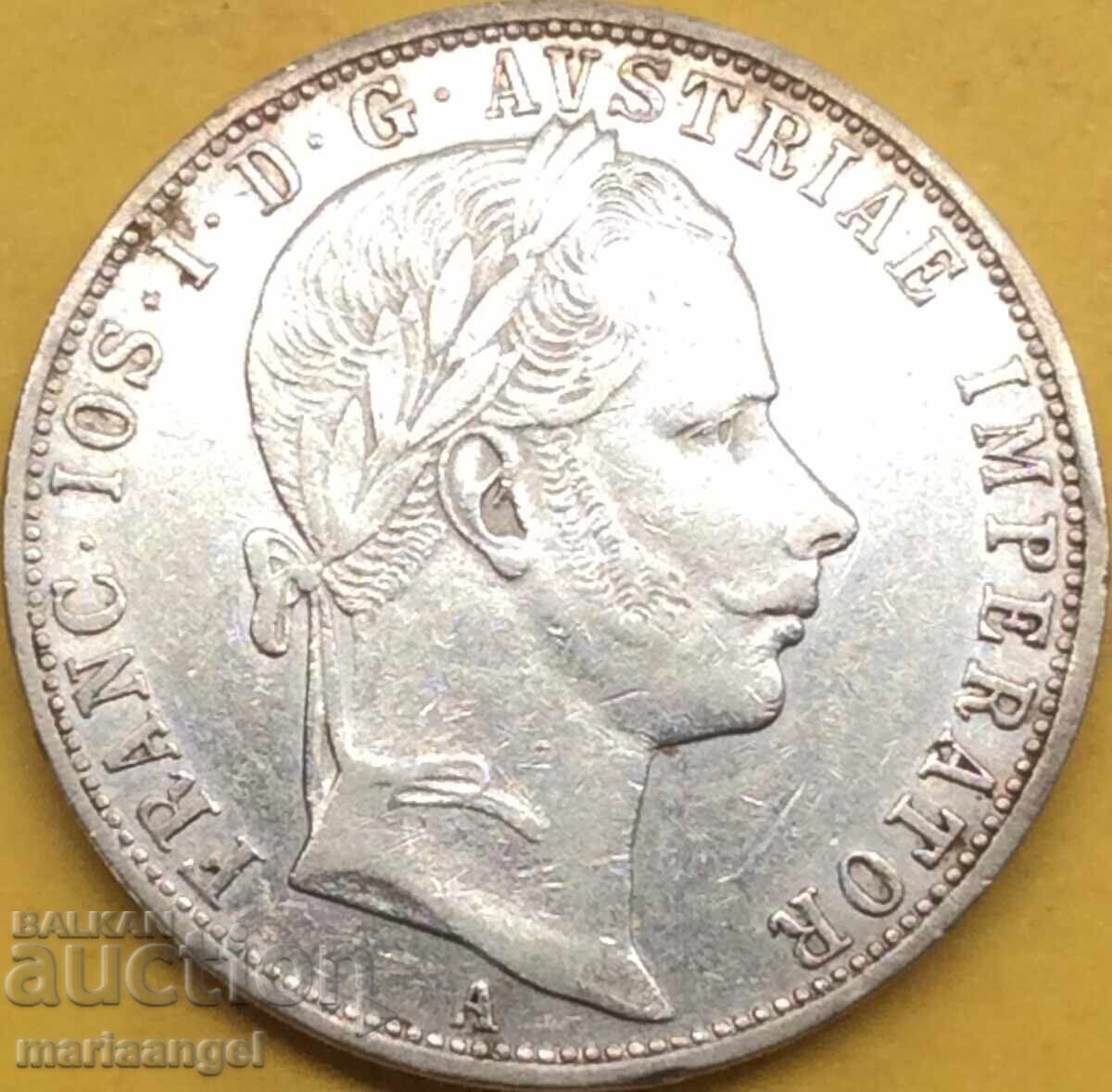 Δημοπρασία Αυστρία 1 florin 1859 A - Βιέννη Franz Joseph αργυρό