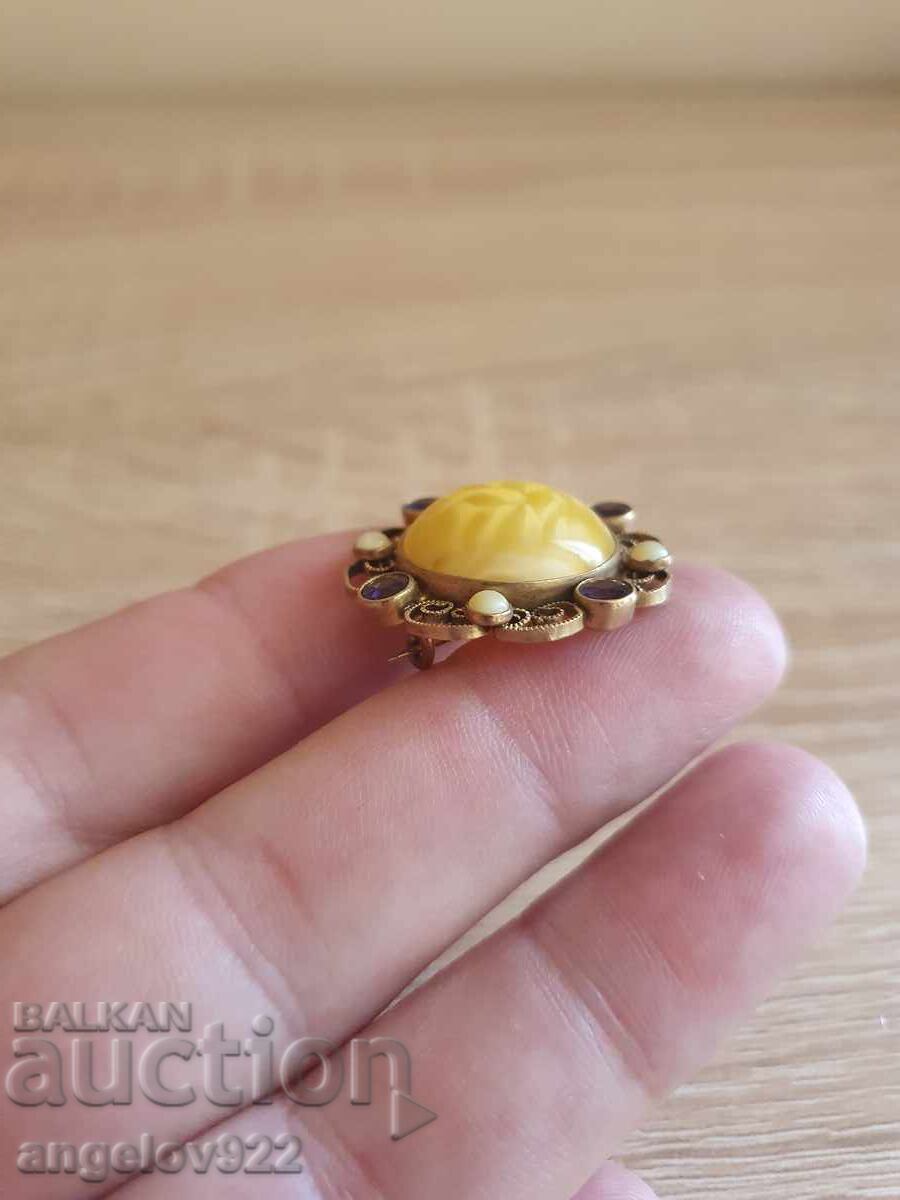 Delivery of Vintage brooch with natural stones!!! Delivery of Vintage brooch with natural stones!!!