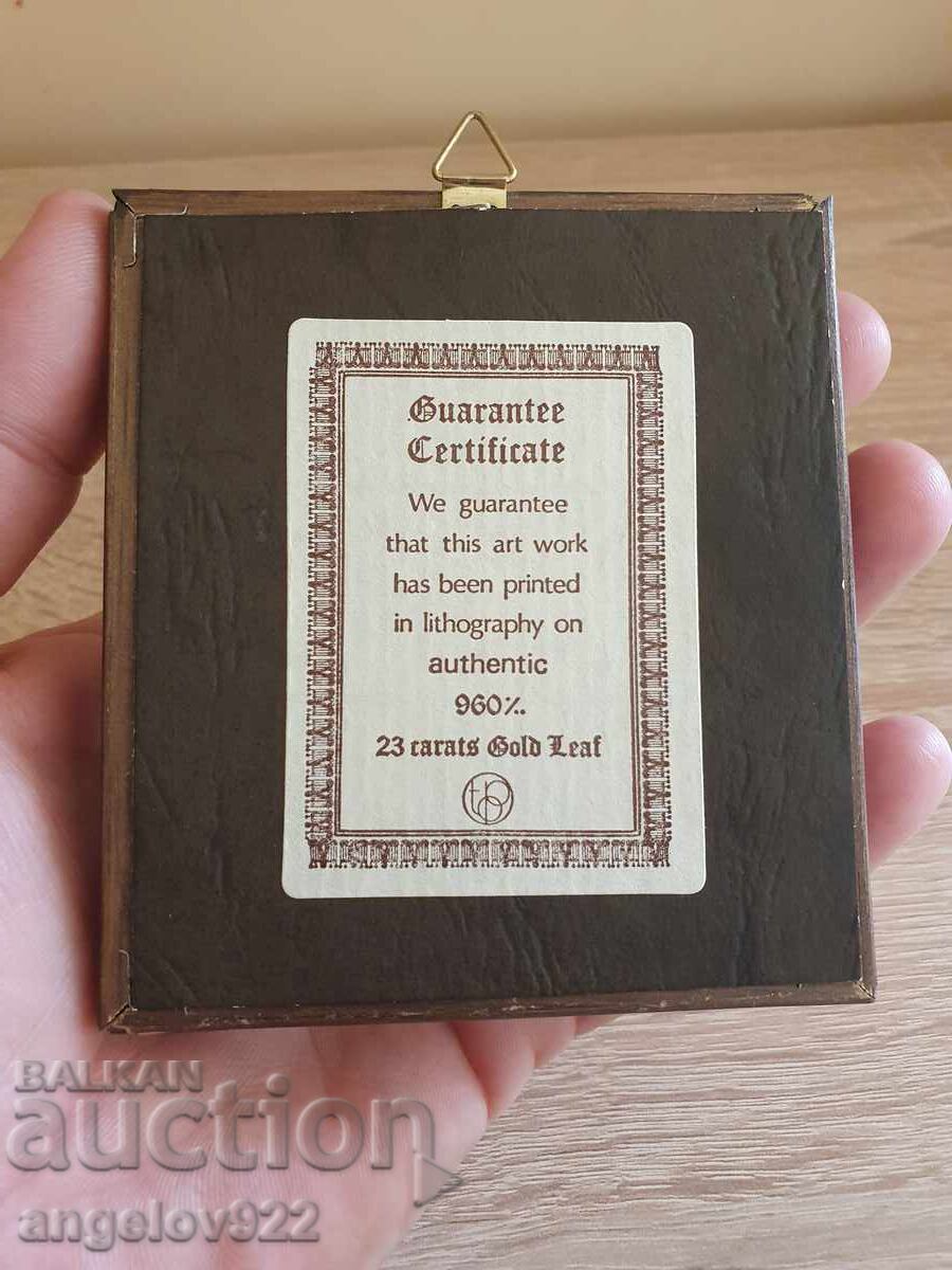Lithograph on authentic 960 % 23 karat gold foil!!! - 6 Lithograph on authentic 960 % 23 karat gold foil!!! - 6